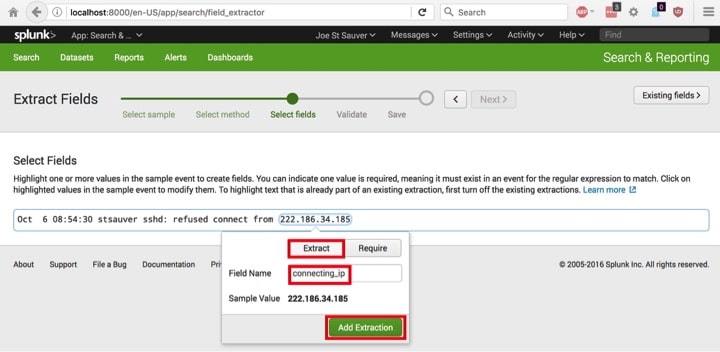 Naming the field to extract in Splunk