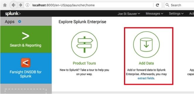 Adding data to Farsight DNSDB for Splunk