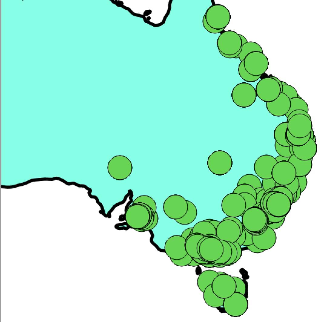 southeastern Australia 700%