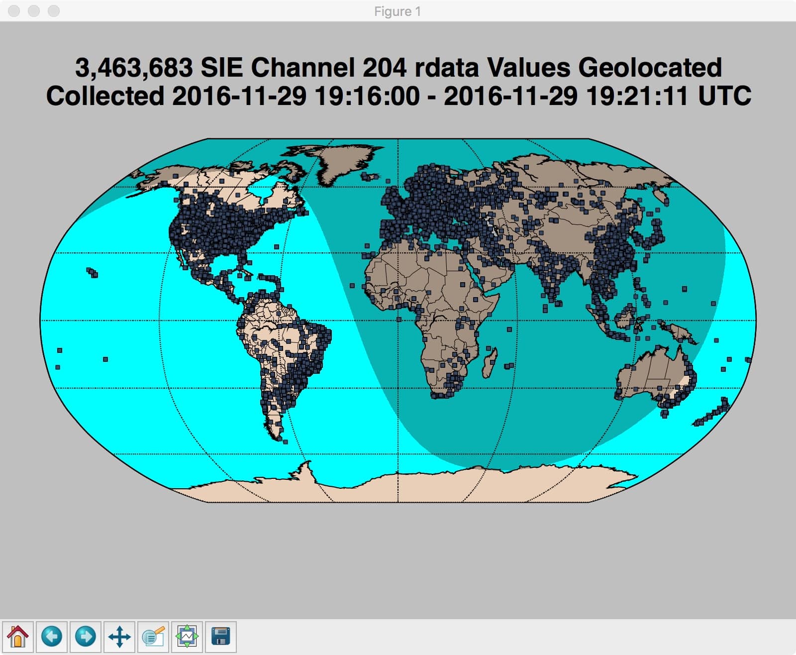 3,463,683 SIE Channel 204 rdata Values Geolocated