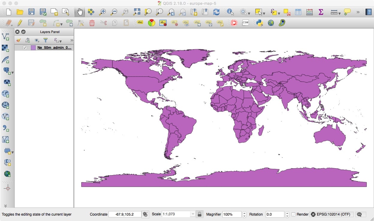 The QGIS Initial Basemap of the World