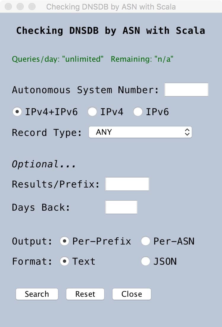 Checking DNSDB by ASN with Scala