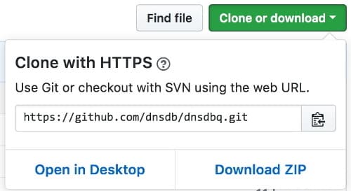 Screenshot of dnsdbq Client Github Download