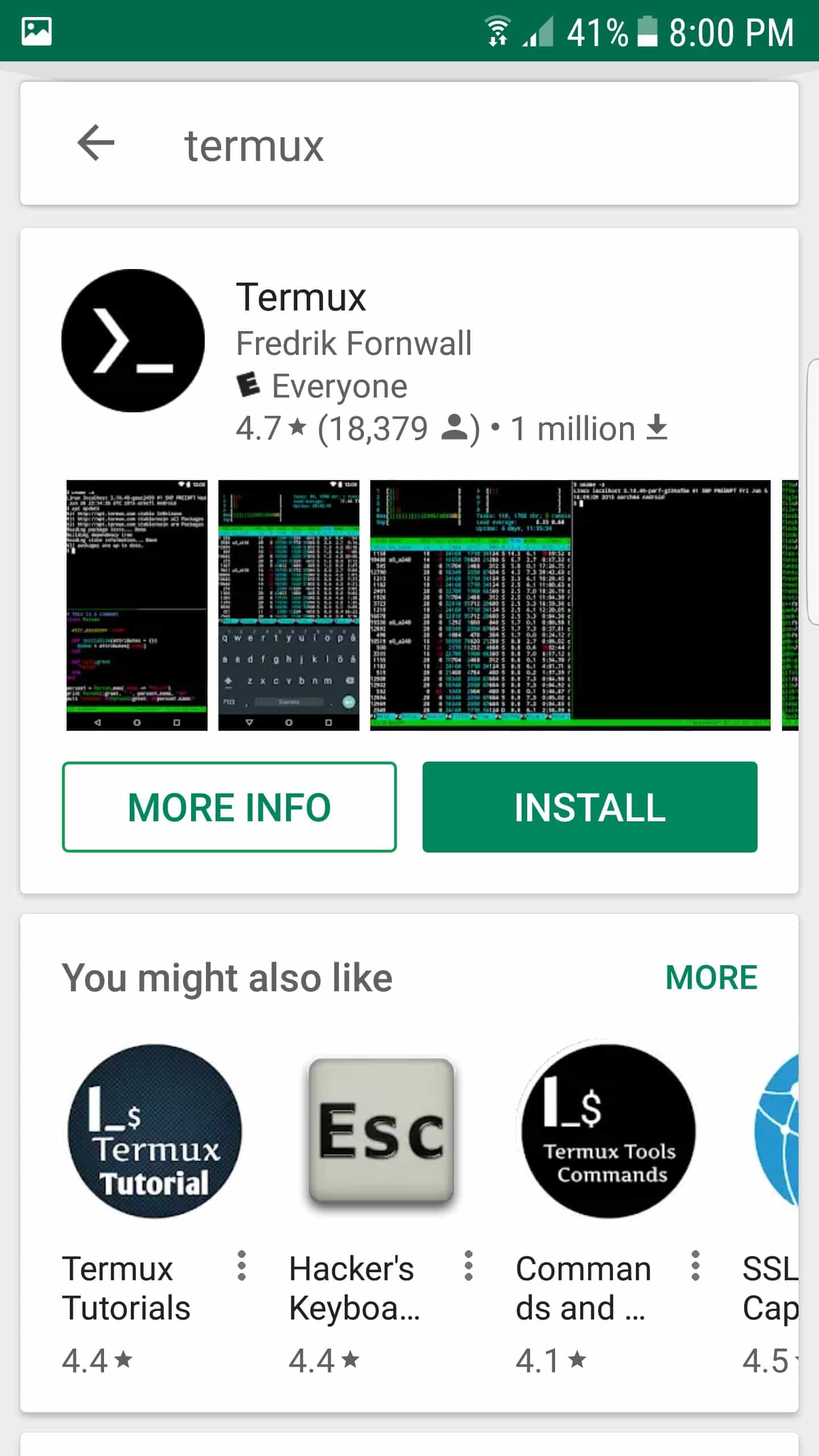 Figure1 Install `termux` (free) from the Google Play Store