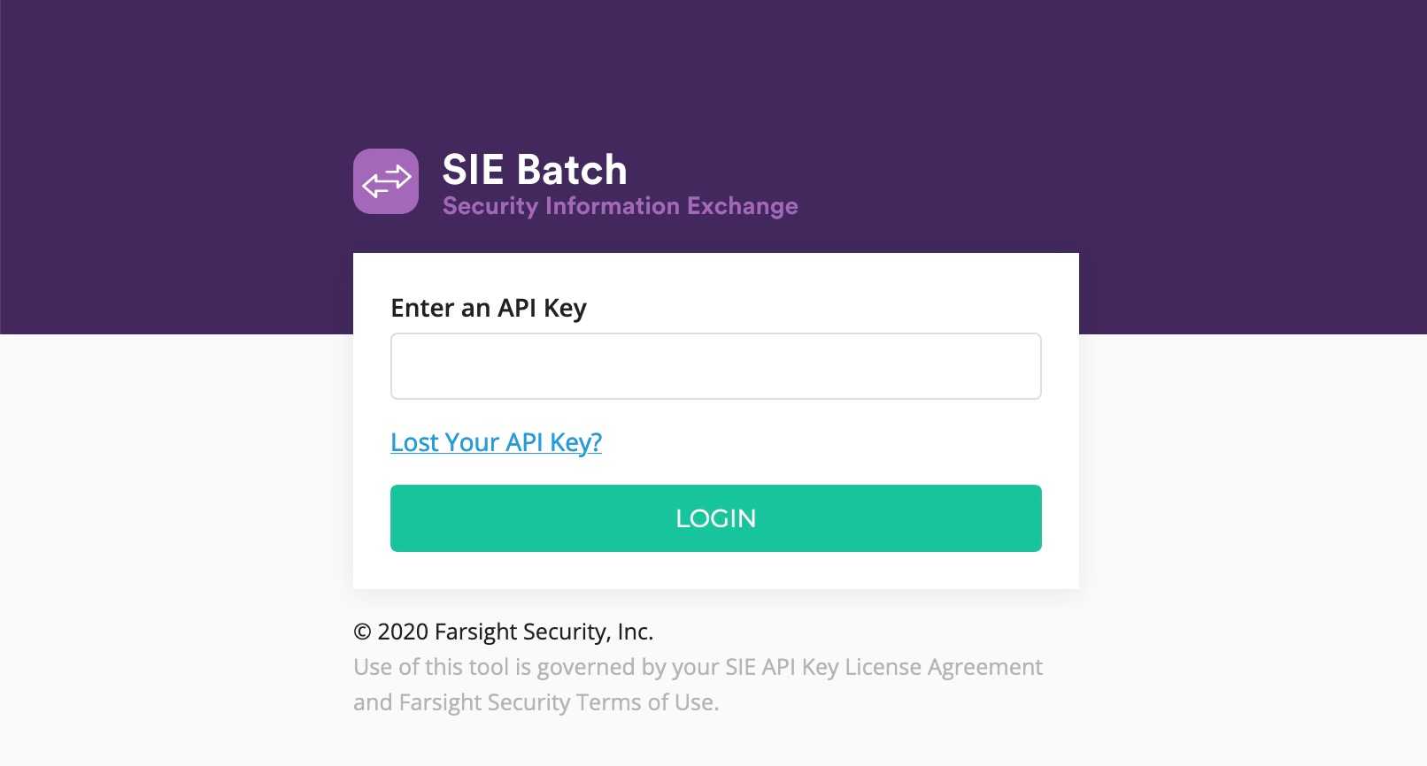 Figure1a Setting SIE Batch API key