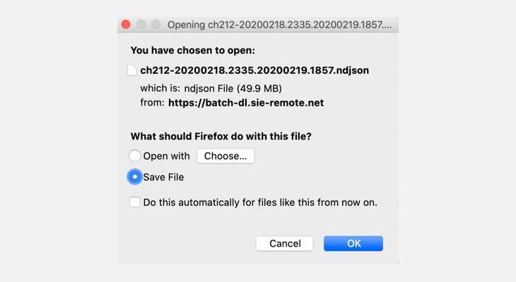 Figure5a SIE Batch download destination popup