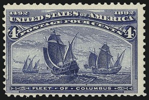 Figure1 United States Fleet of Columbus postage stamp