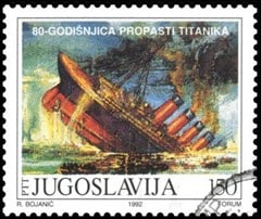 Yugoslavia Titanic postage stamp