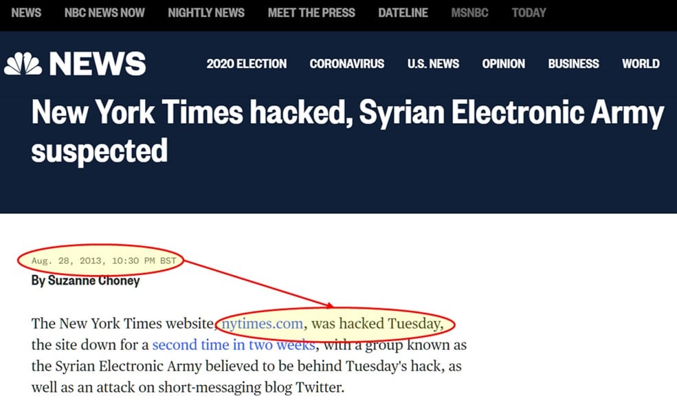Figure3 NBC News headline about New York Times compromise