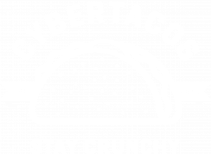 A stylized logo featuring a taco with the text "CYBERTACOS" above it and "STAY CRUNCHY" below. Two horizontal banners extend from the sides of the taco image. The design is in a monochrome color scheme.