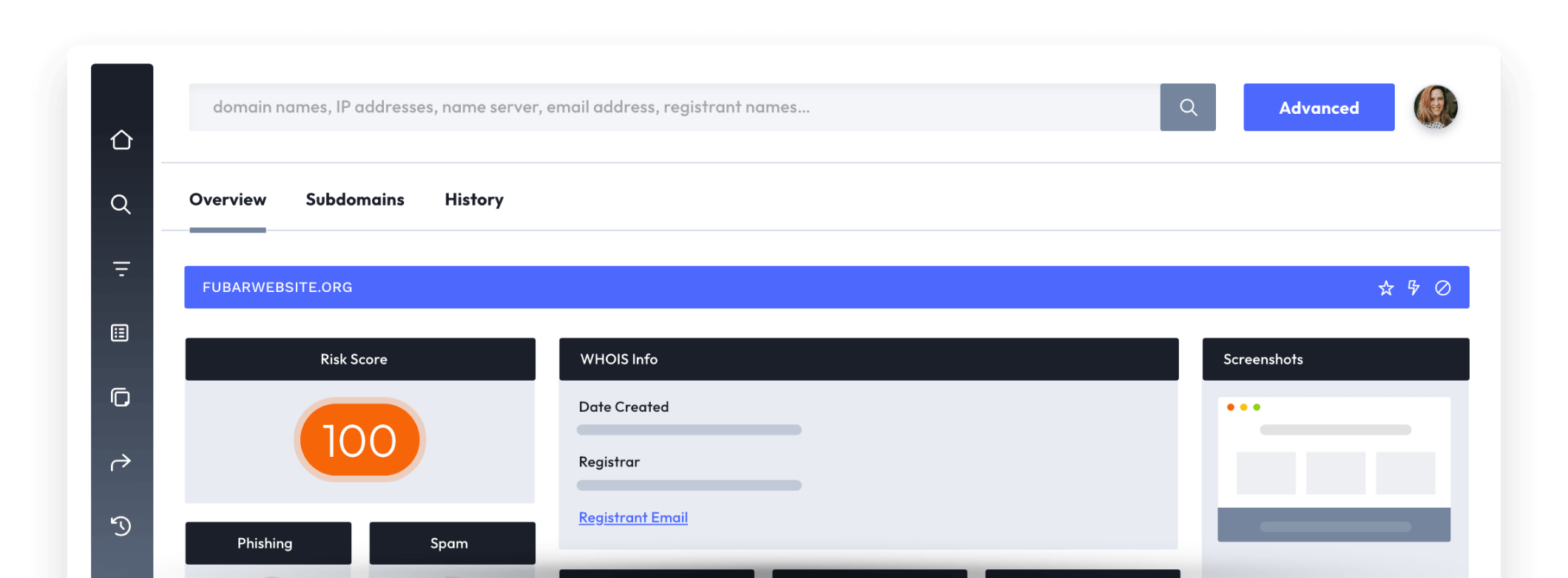 DomainTools Home Iris Detect