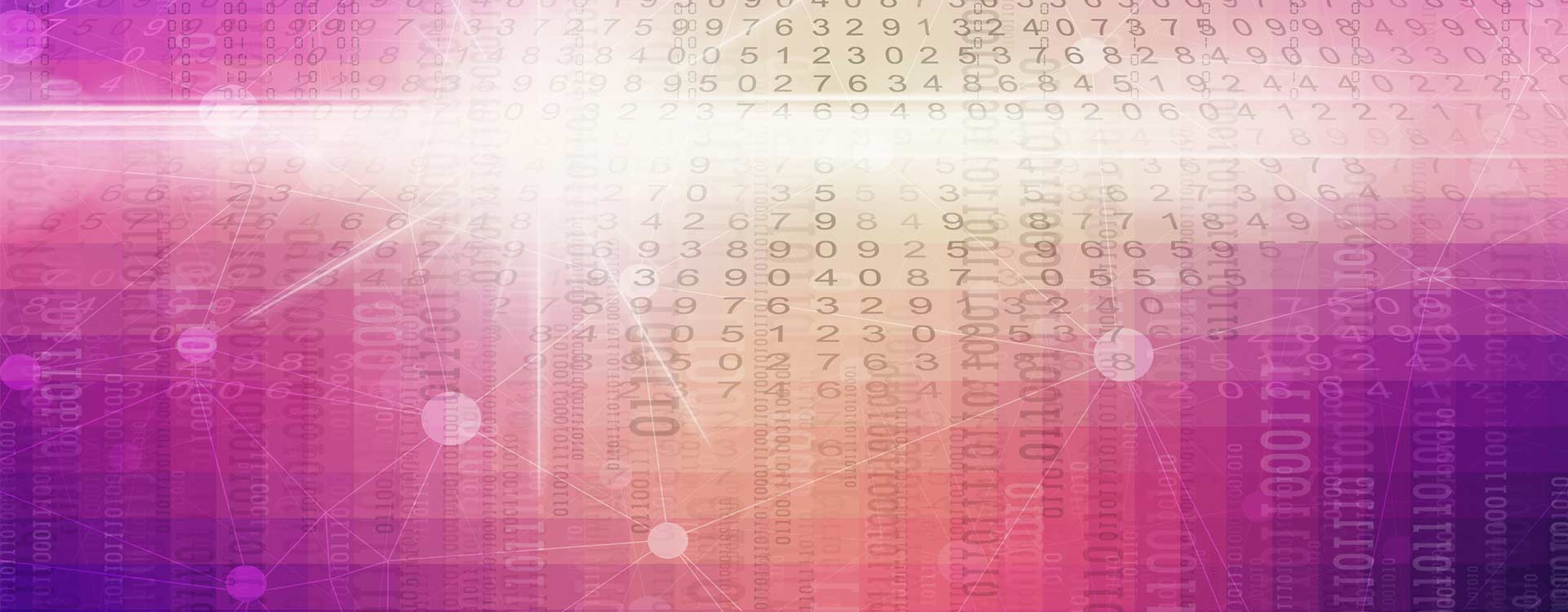 Abstract digital background featuring a blend of colorful gradients with overlaid white numbers and connected lines, suggesting a concept of network or data communication.