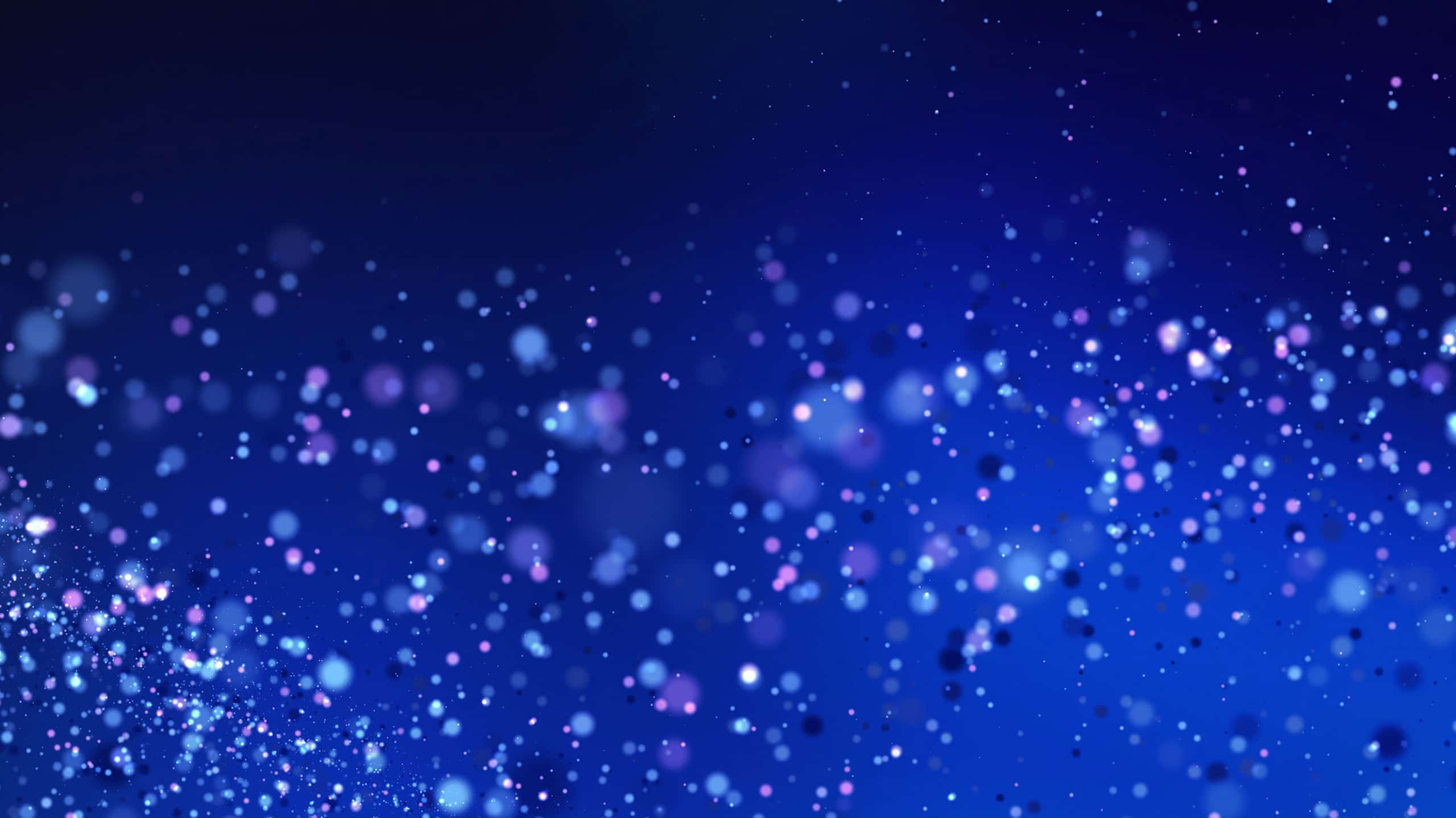 A digital illustration of a dreamy, blue bokeh background with varying shades and sizes of light particles scattered throughout, resembling a starry night sky with perceptual hashes.