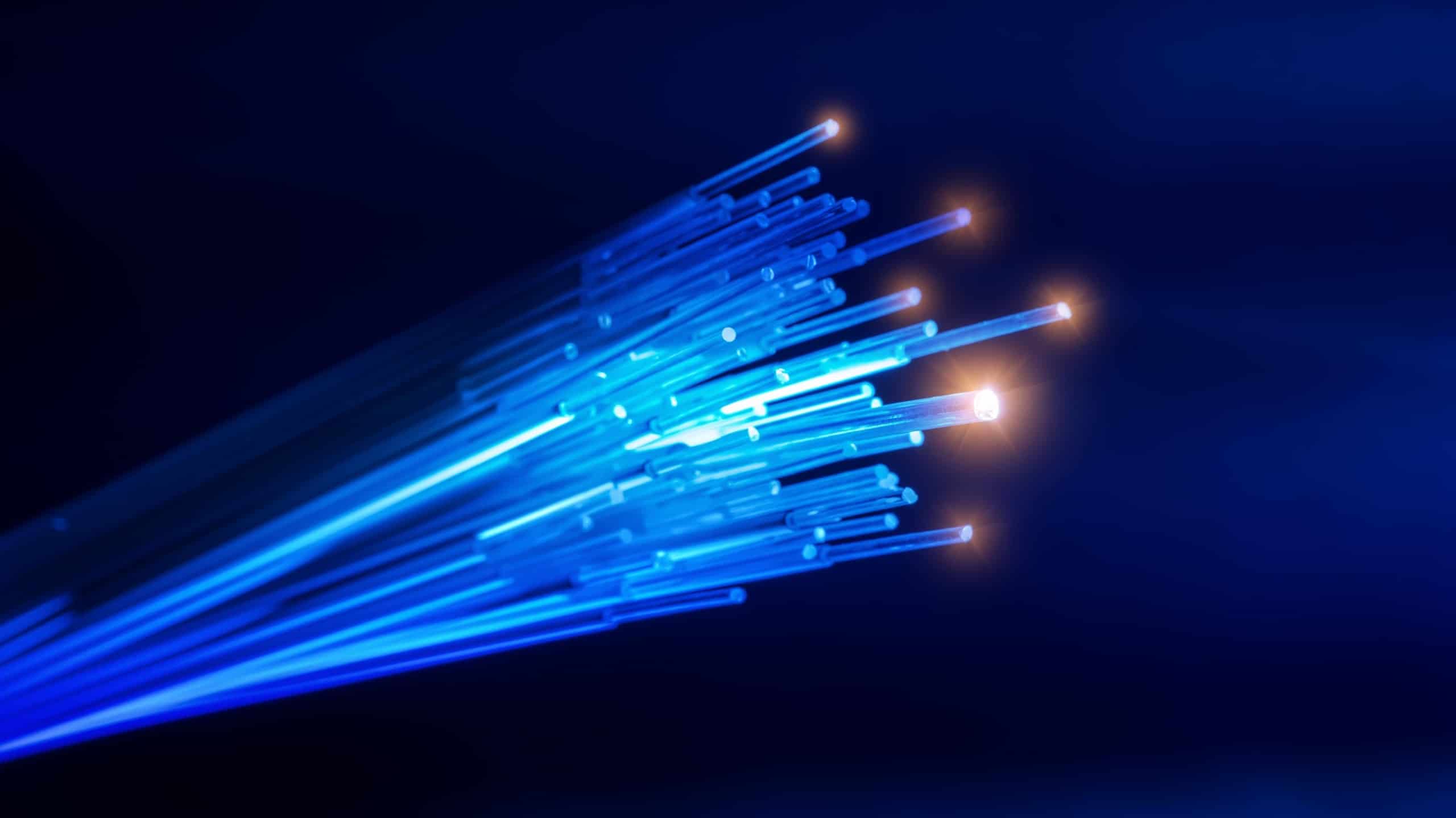 Illustration of a fiber optic cable
