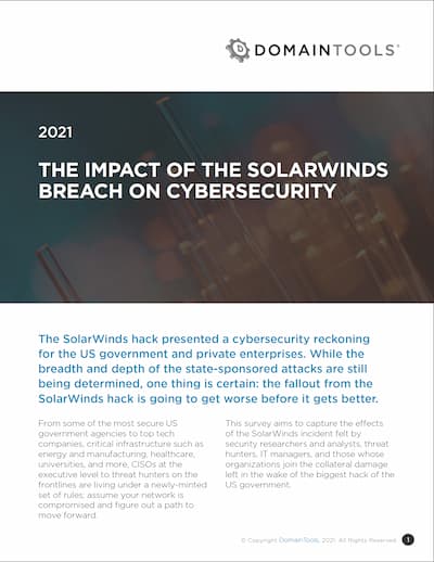 The Impact of the SolarWinds Breach on cybersecurity report