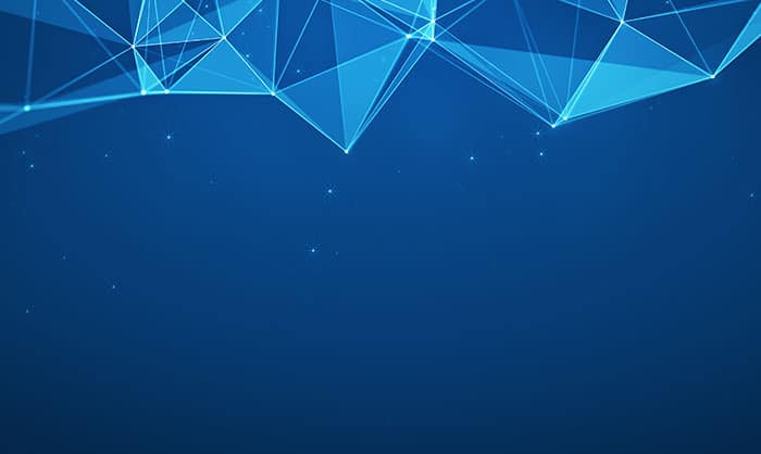 Abstract digital background of a blue network with connecting lines and dots, representing a concept of connectivity or technology in the context of domain names, set against a dark blue backdrop.