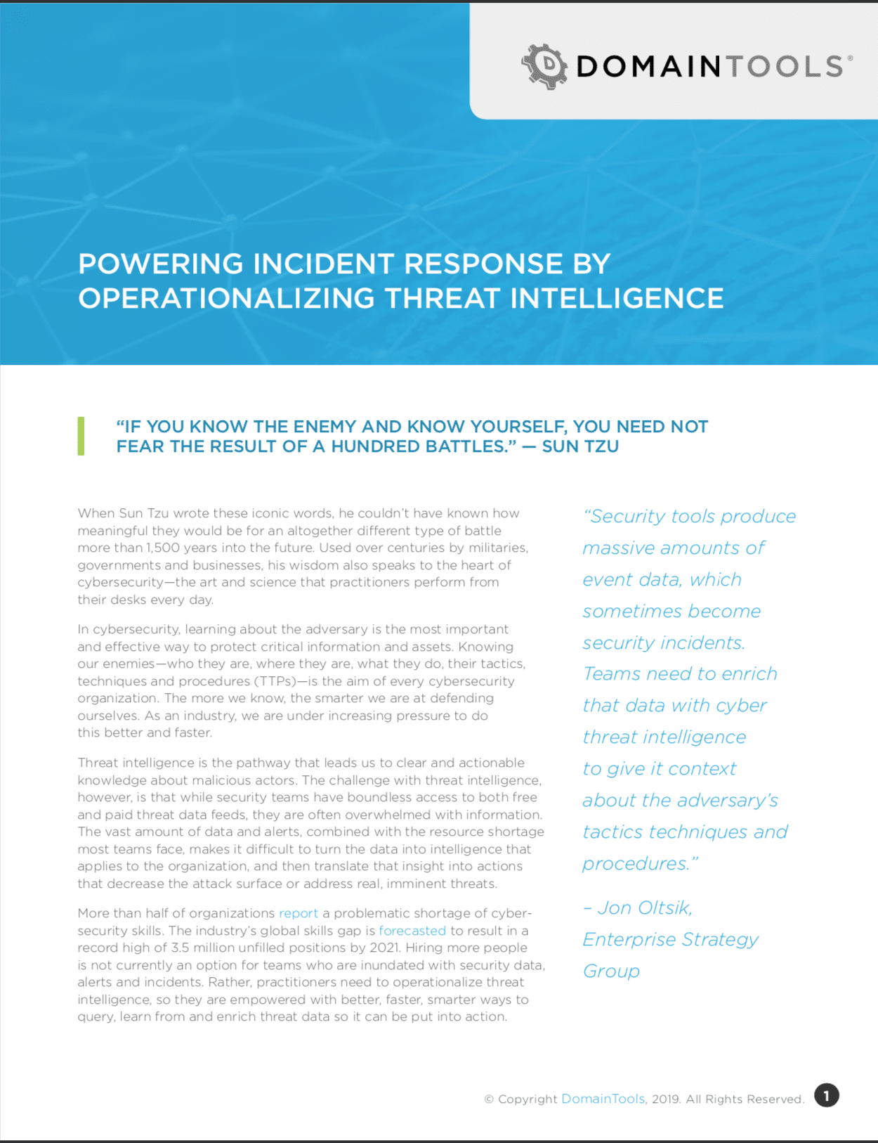 Powering Incident Response By Operationalizing Threat Intelligence Article